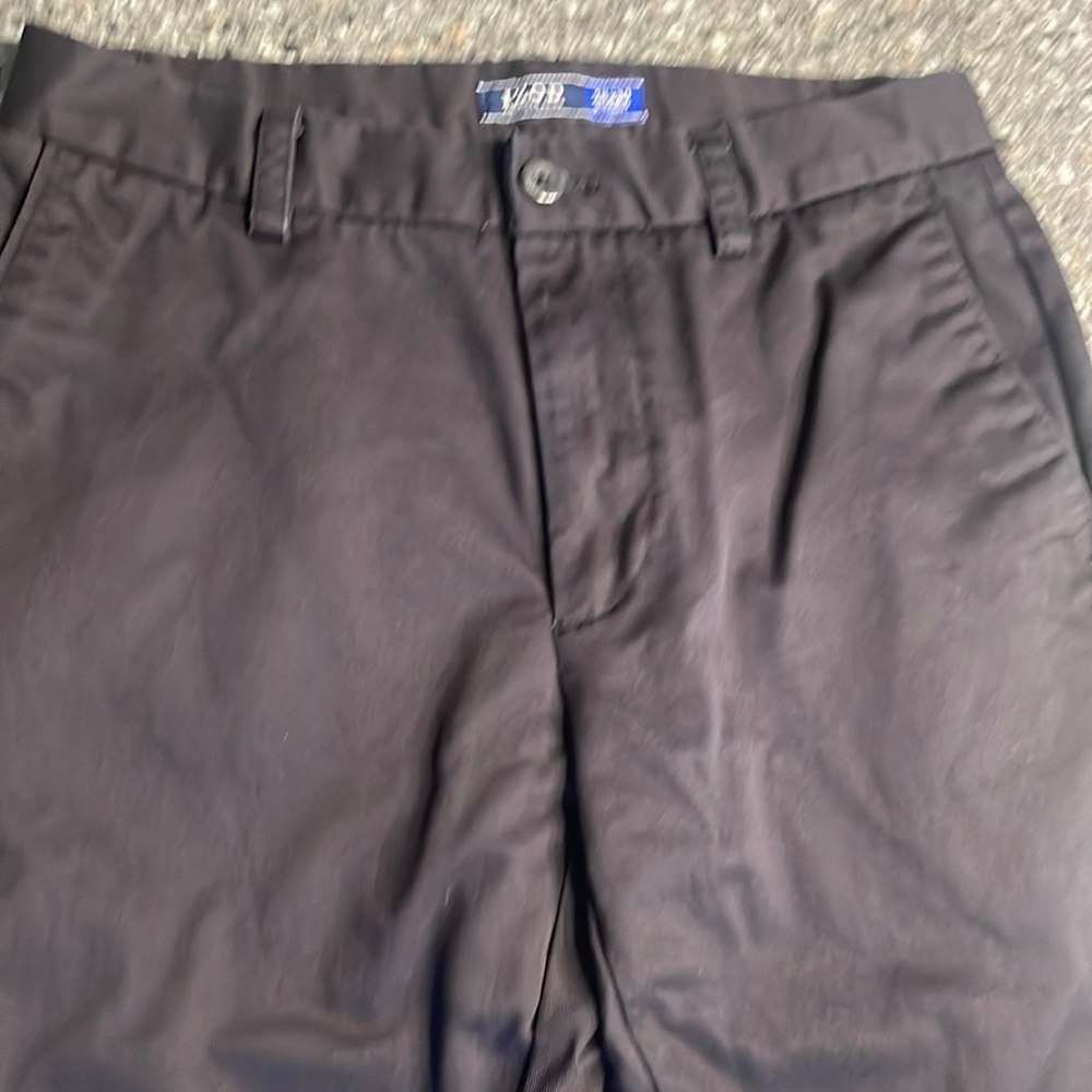 Izod dress chinos, black, 28 x 30